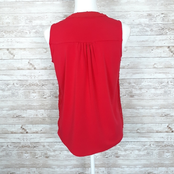 Charter Club Sleeveless Top XS Sheer Overlay 556 - Picture 3 of 6